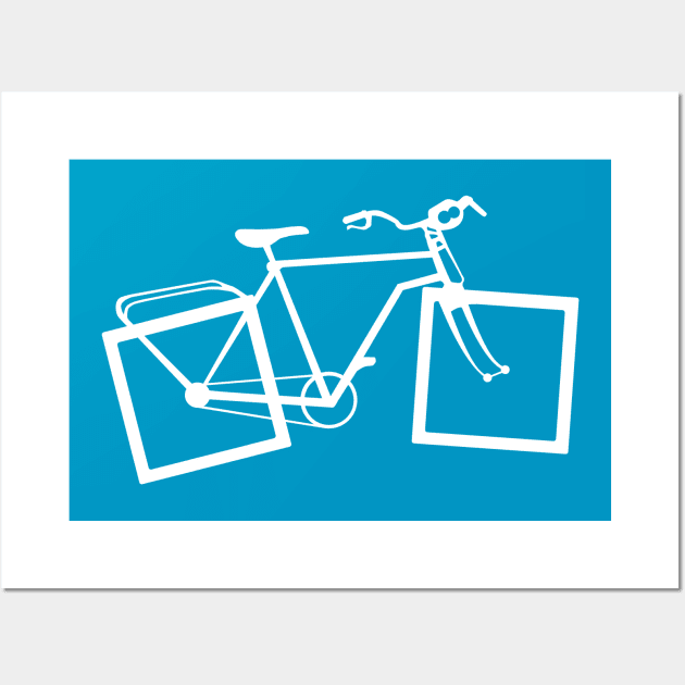 Hitchhiker's Guide to the Galaxy - Flat Tire Bike Wall Art by Kevinokev